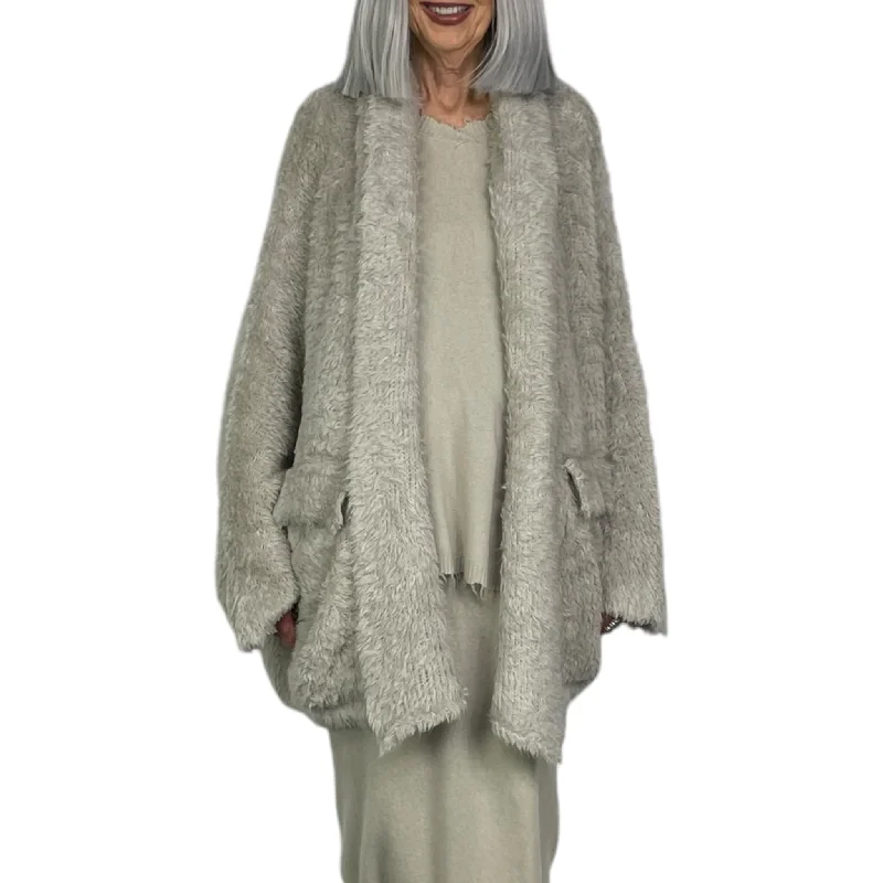 OVERSIZED CARDIGAN W/PINPea Coats
