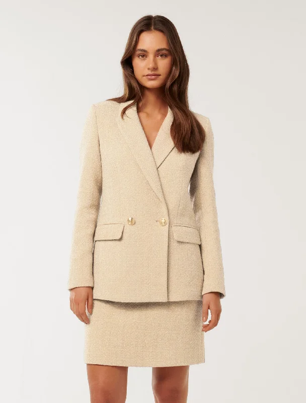 Simonna Boucle BlazerButton-Up Jackets