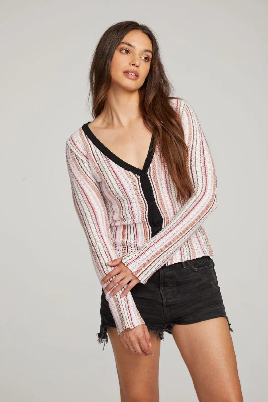 Carmela Canyon Stripe CardiganReversible cardigan